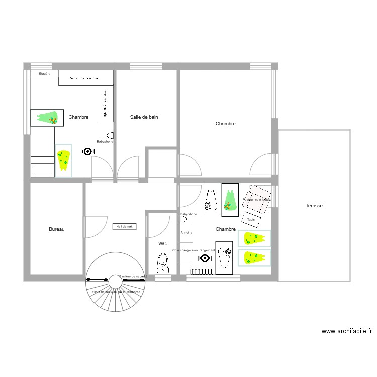 1er étage Mimi. Plan de 0 pièce et 0 m2