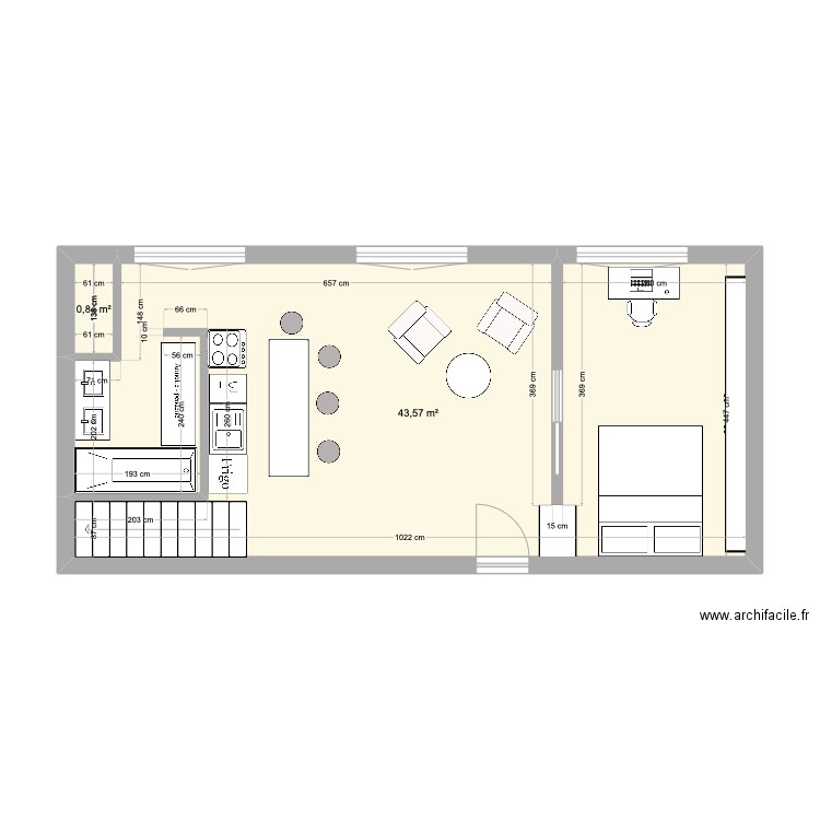 Paris chambre RDC. Plan de 0 pièce et 0 m2