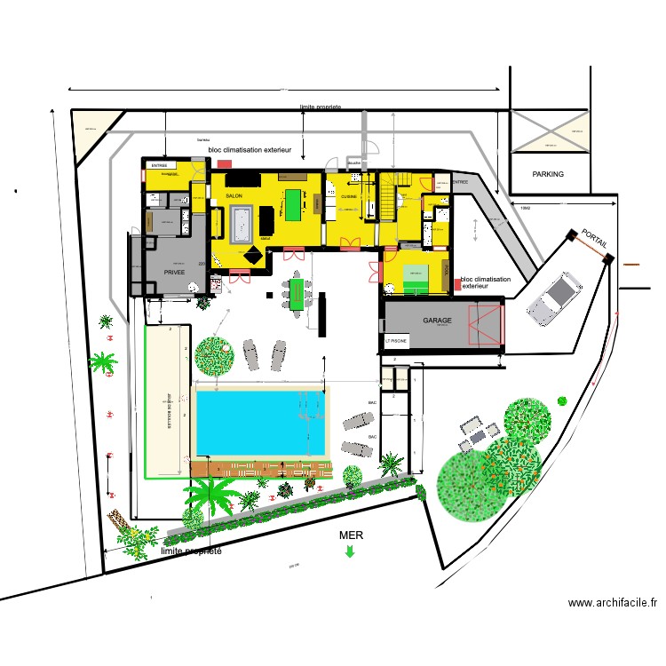 LOCATION. Plan de 26 pièces et 190 m2