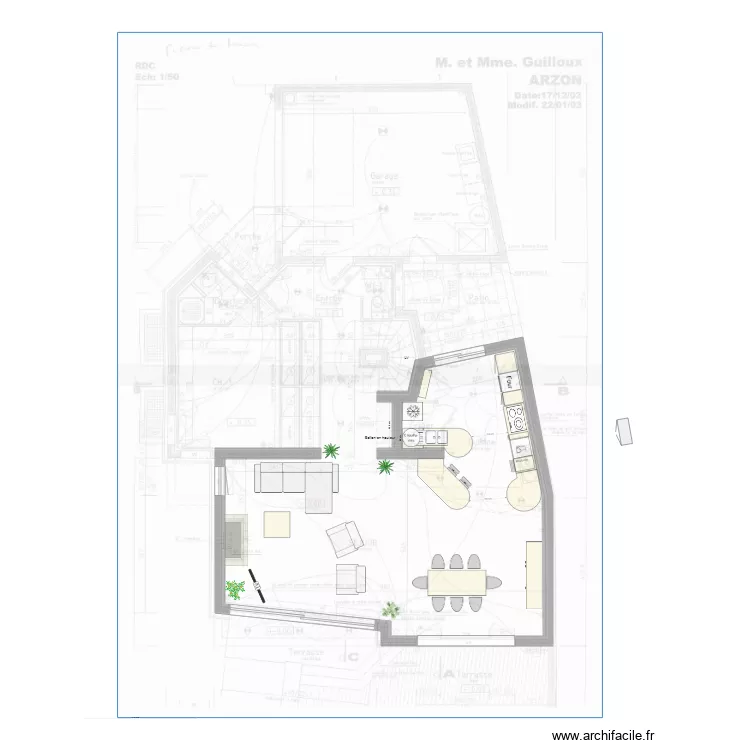 Arzon cuisine salon v12. Plan de 