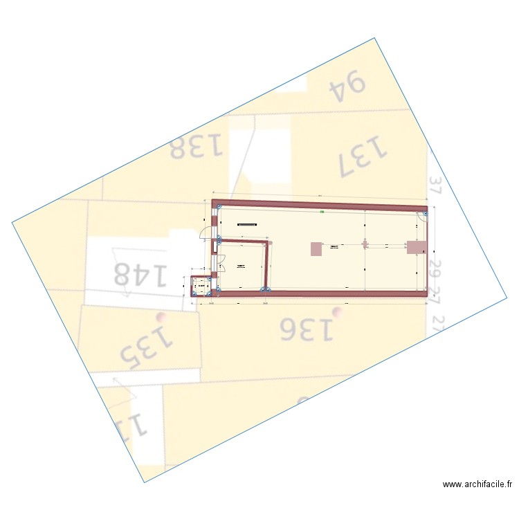 dianeamenagement v0. Plan de 3 pièces et 125 m2