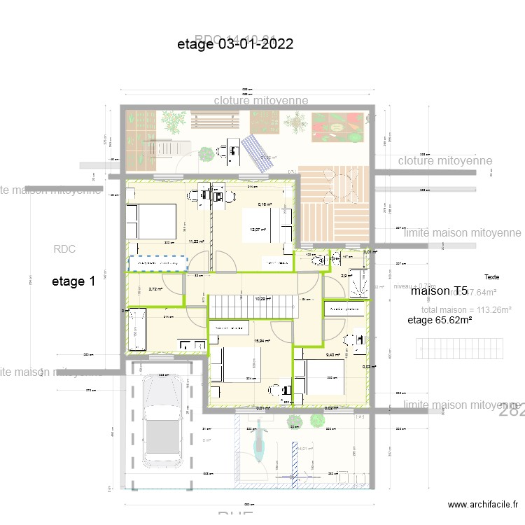 aubepines maison t5 BIS. Plan de 26 pièces et 176 m2