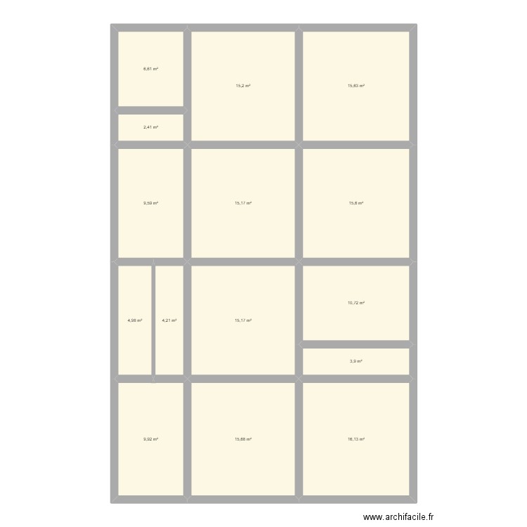 plan maison tighline1725x1100. Plan de 15 pièces et 161 m2