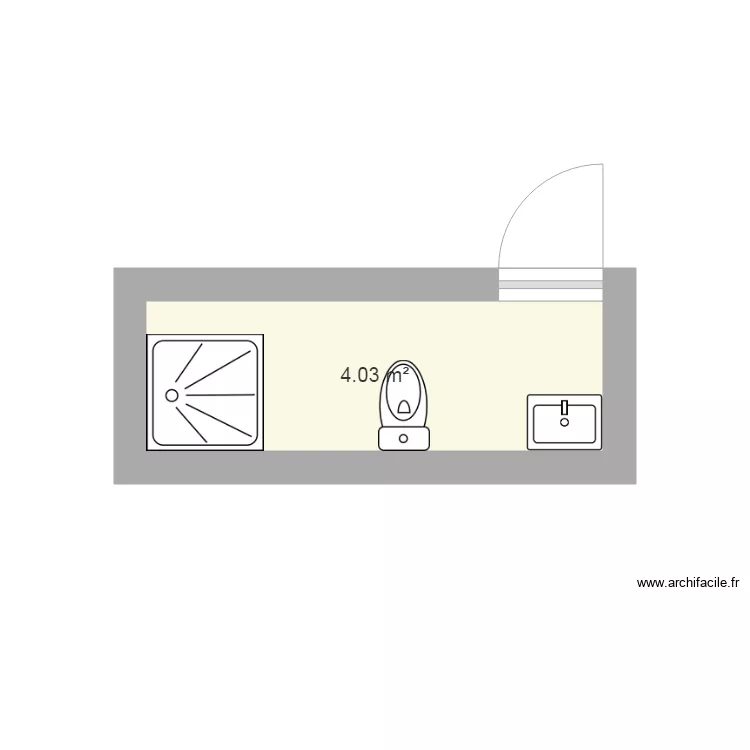 Toilette parent. Plan de 