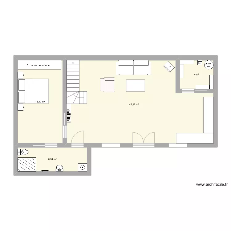 Plan rdc chalet. Plan de 