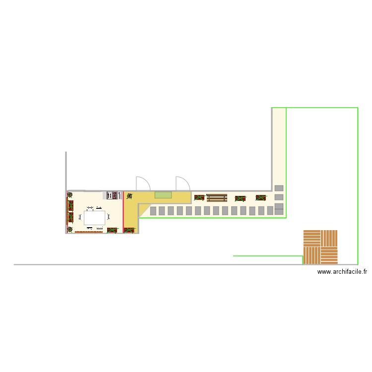 maison houssen terrasse. Plan de 0 pièce et 0 m2