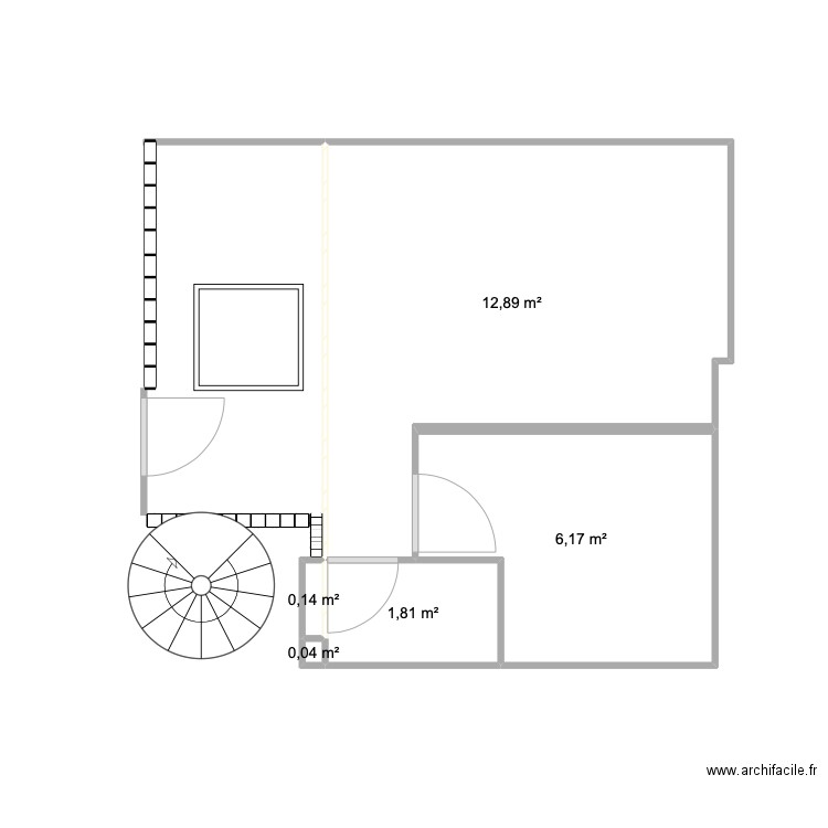 GOY AP 1 ETAGE. Plan de 5 pièces et 21 m2