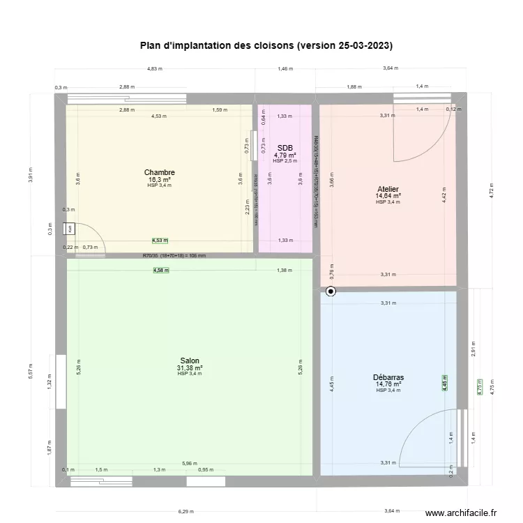Plan implantation cloisons 16 02 2023. Plan de Plan implantation cloisons 16 02 2023. Plan de