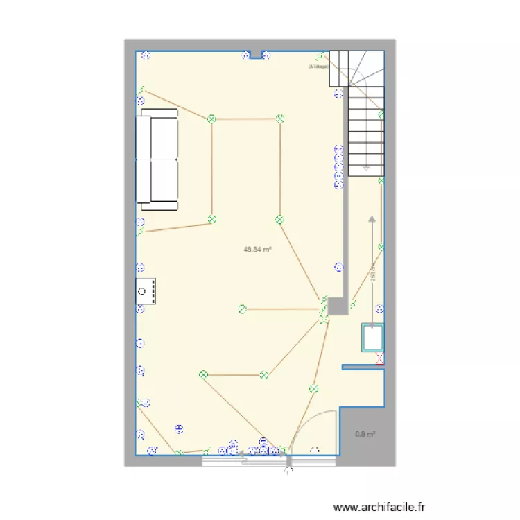 RDC Trois Bornes Electricite Auto. Plan de 