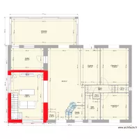 Maison transformations escalier gauche palier meubl&eacute;