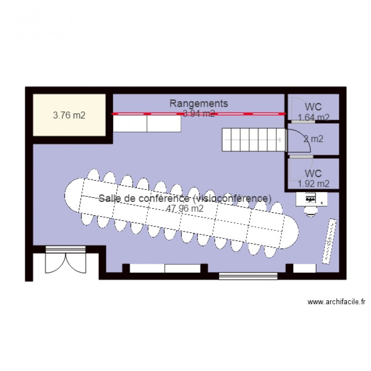 Salle de conférence 1. Plan de 0 pièce et 0 m2