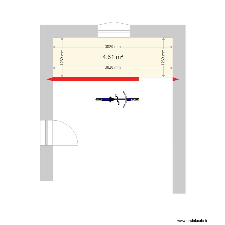 Salle de sport. Plan de 0 pièce et 0 m2