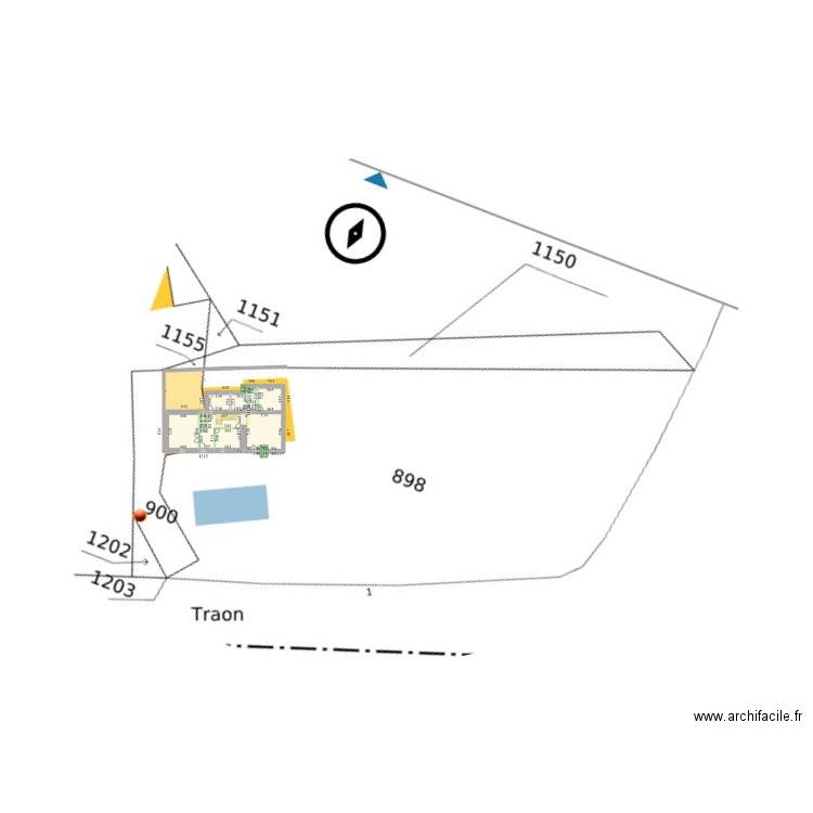 Négrel-Zemour - Mellac - Avant travaux. Plan de 20 pièces et 176 m2