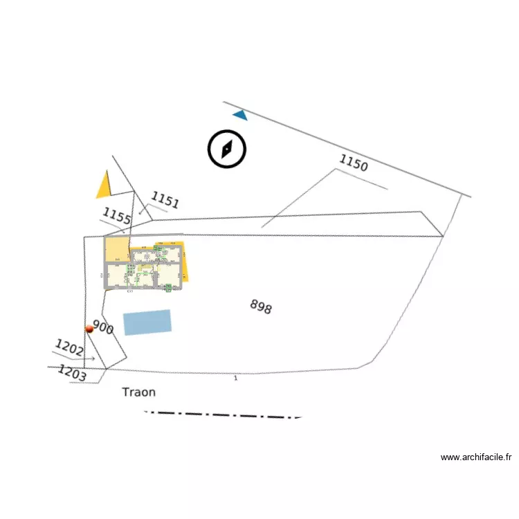 Négrel-Zemour - Mellac - Avant travaux. Plan de Négrel-Zemour - Mellac - Avant travaux. Plan de