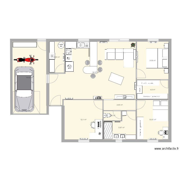 Projet maison. Plan de 0 pièce et 0 m2