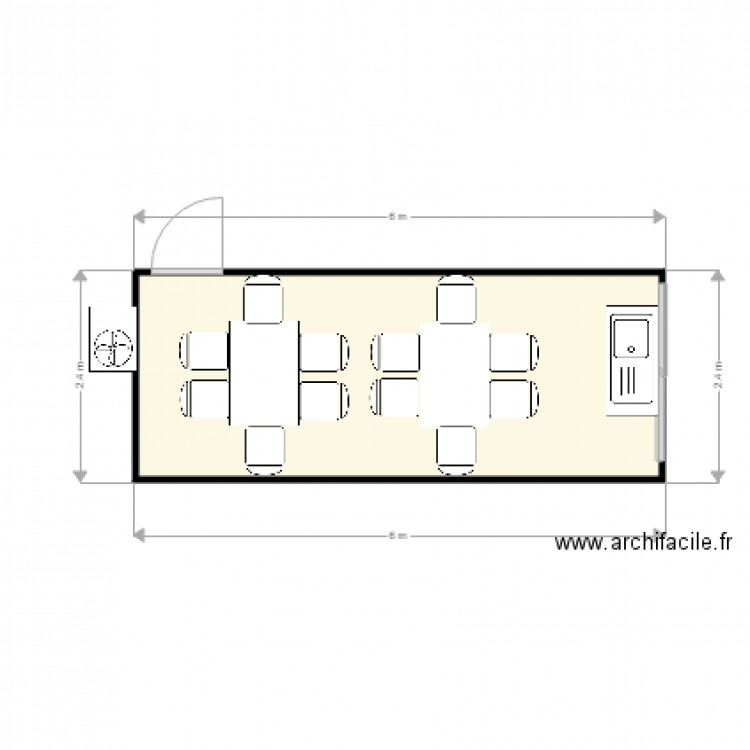 refectoire clim kitchenette. Plan de 0 pièce et 0 m2