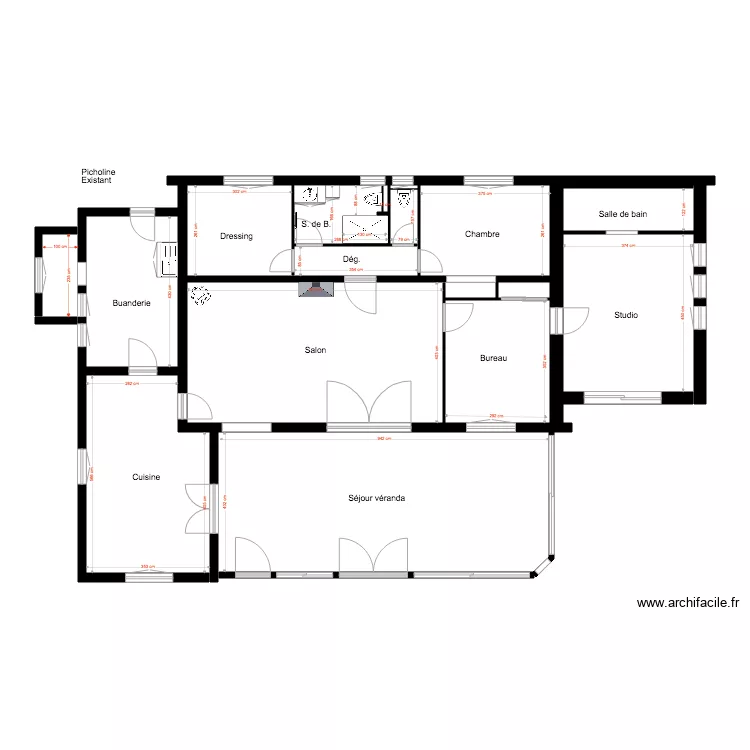 Picholine Existant projet appenti. Plan de 