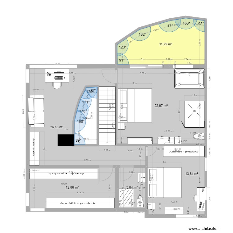 Strépy aménagement Haut test. Plan de 0 pièce et 0 m2