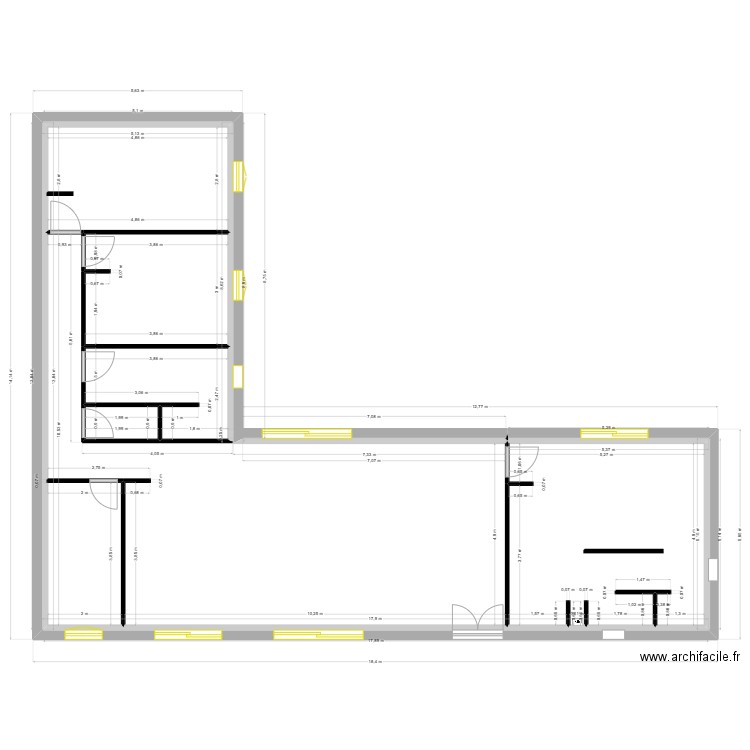 CHEKKOUR. Plan de 6 pièces et 125 m2