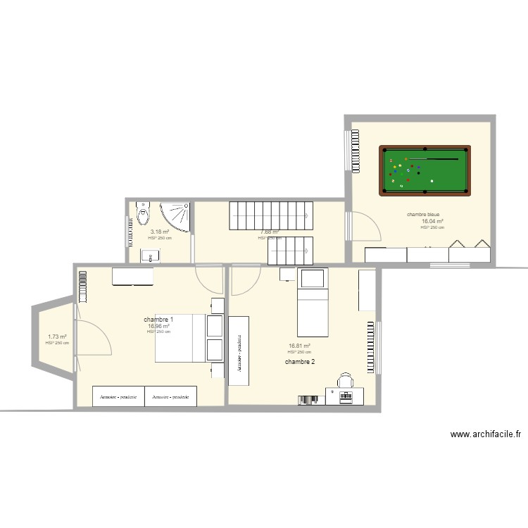 etage plan louise 2. Plan de 0 pièce et 0 m2