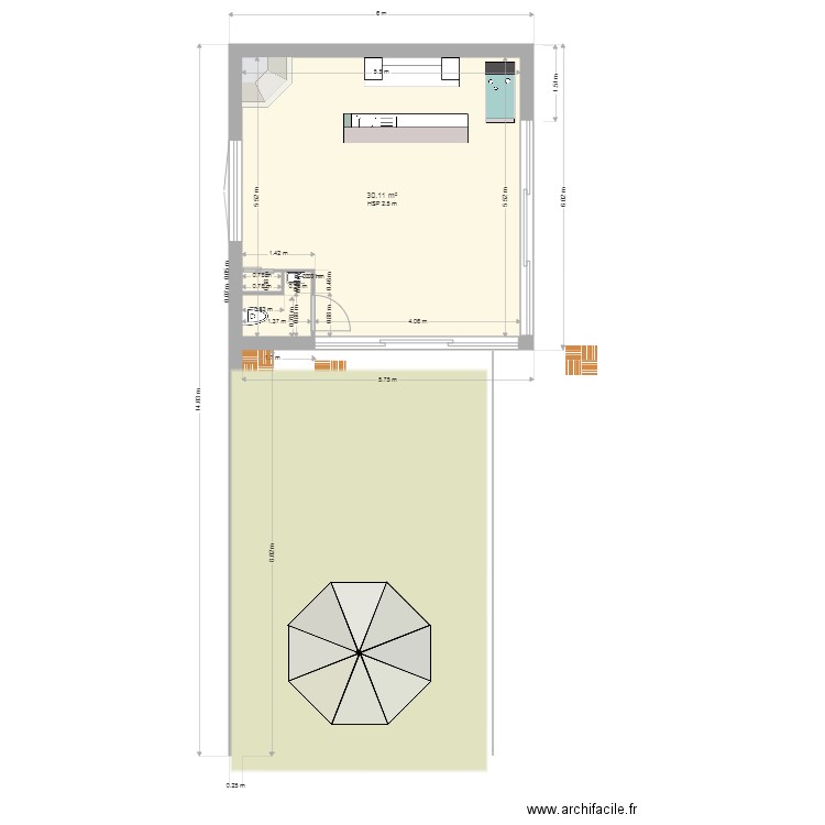 winstub veranda. Plan de 0 pièce et 0 m2