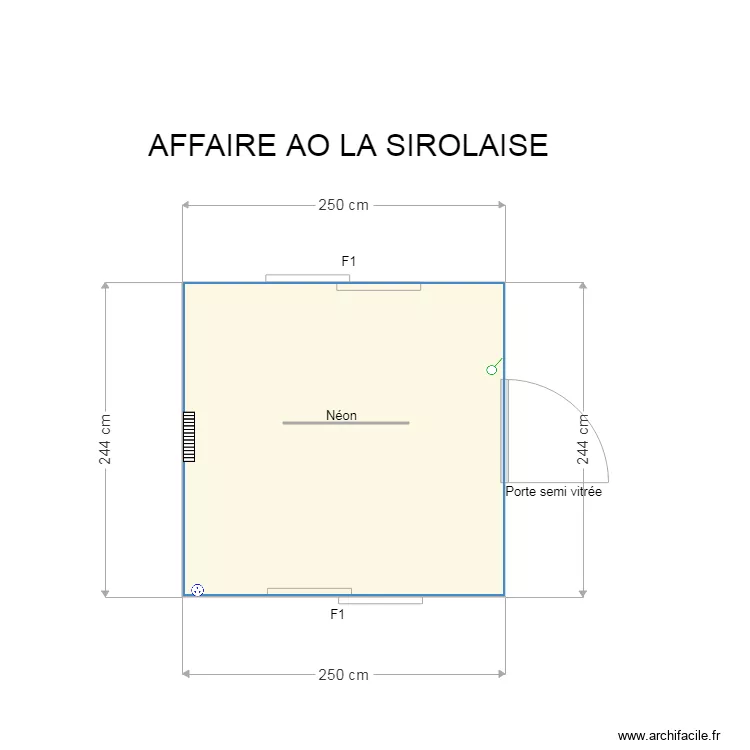 AO LA SIROLAISE . Plan de 