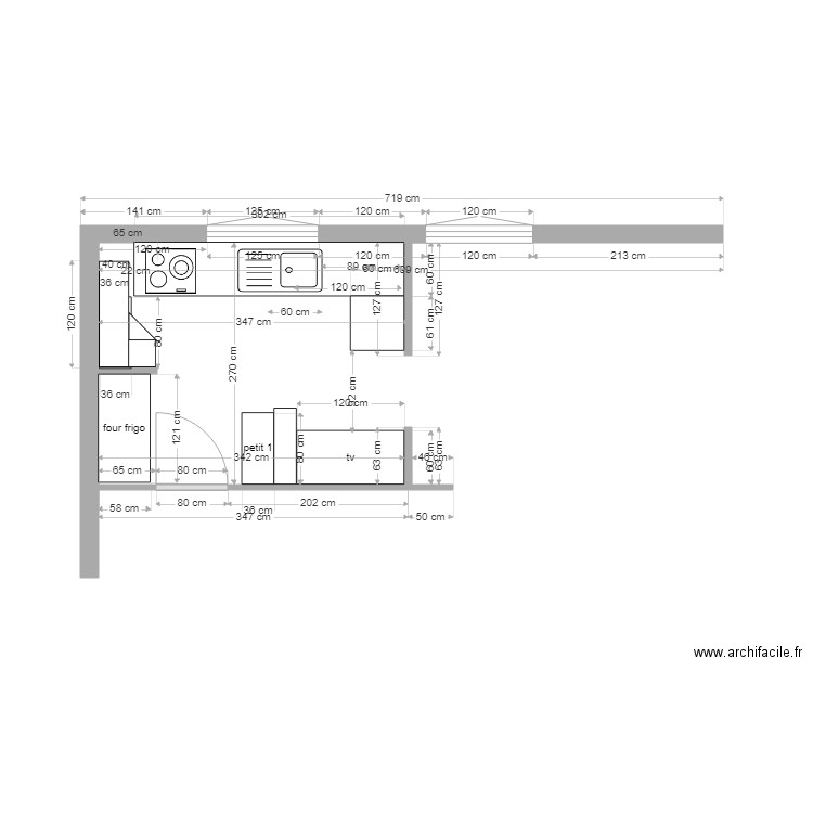 fresnes plan cuisine3. Plan de 0 pièce et 0 m2