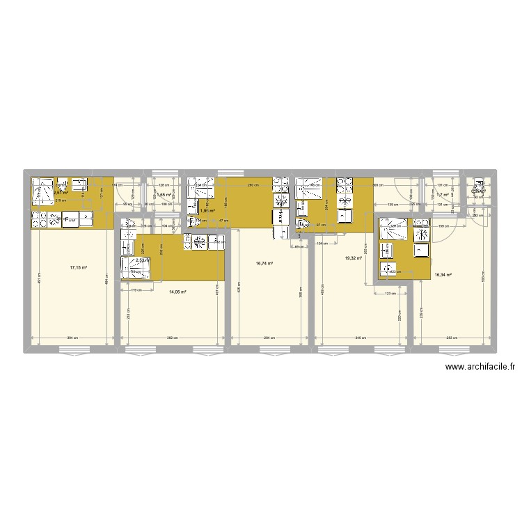 FF MESURE GEOMETRE ESSAI 1. Plan de 11 pièces et 95 m2