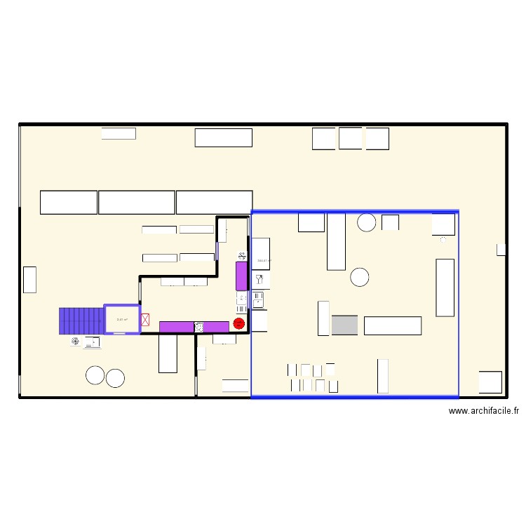 Bélice 1222. Plan de 2 pièces et 347 m2