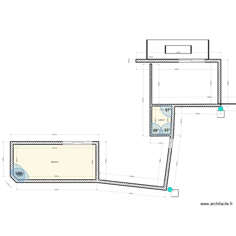 bernier villa mur enterr&eacute;. Plan de 