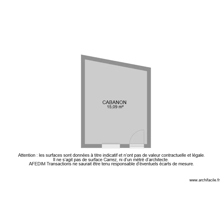 BI 7259 CABANON. Plan de 