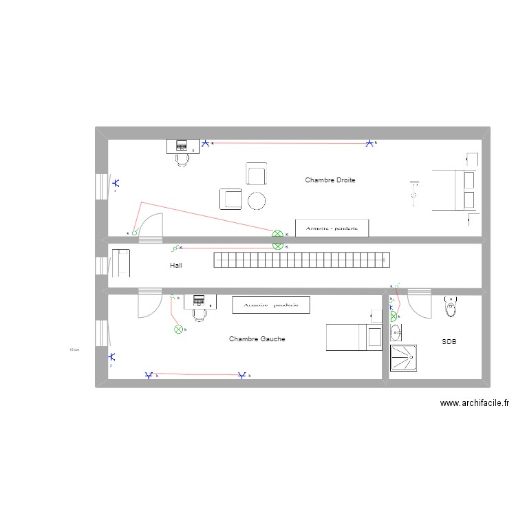 Bergerie Etage 2. Plan de 4 pièces et 97 m2