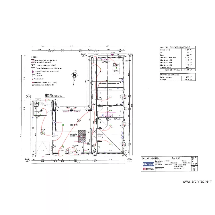 GAILLIARD LASNEAU. Plan de 