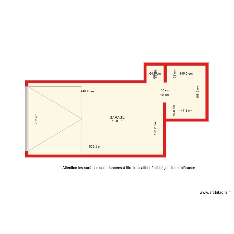 BI 4604 GARAGE Coté. Plan de 0 pièce et 0 m2