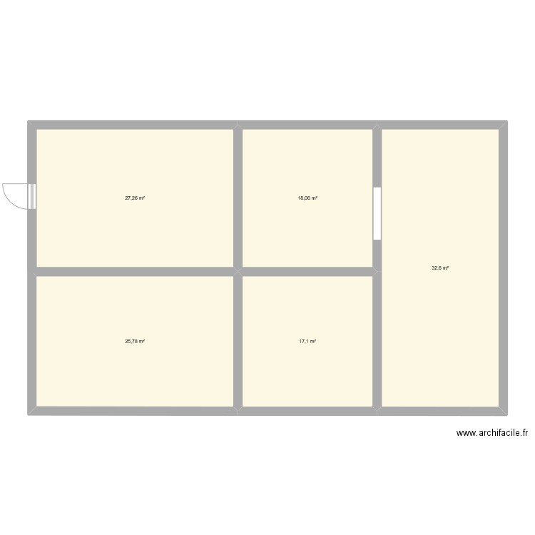 randa. Plan de 5 pièces et 121 m2