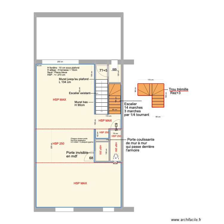 Construction Banning 21 Rez 2. Plan de 7 pièces et 71 m2