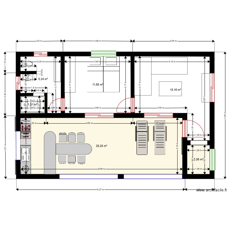 faoye 11 . Plan de 0 pièce et 0 m2