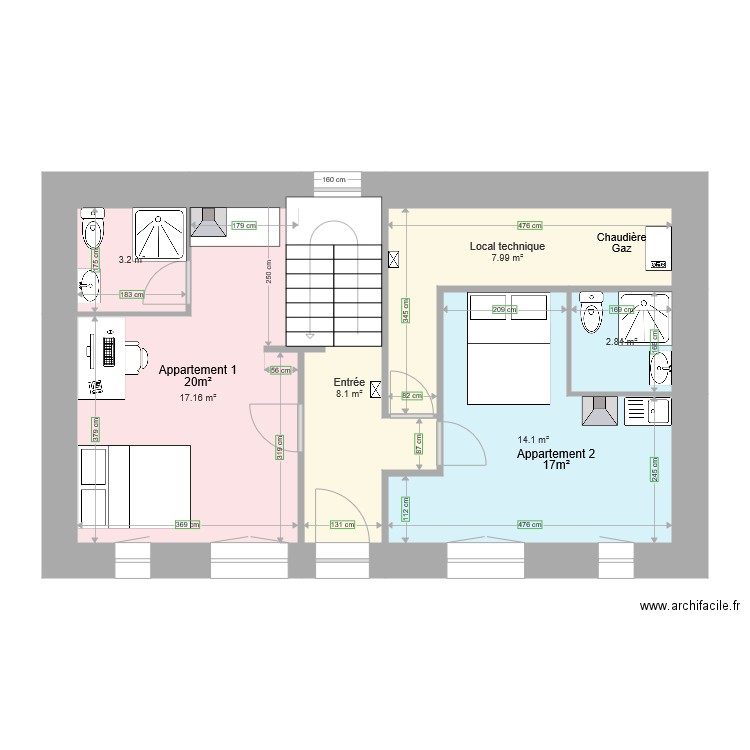 Nantes RDC 1 modif. Plan de 0 pièce et 0 m2