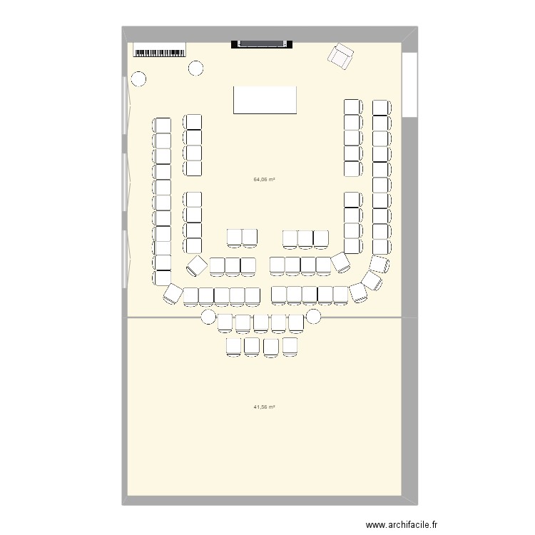 1er acte Fondation Del Duca 75 places. Plan de 0 pièce et 0 m2