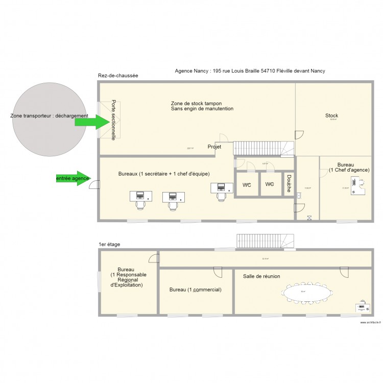 Agence Fléville devant Nancy. Plan de 0 pièce et 0 m2