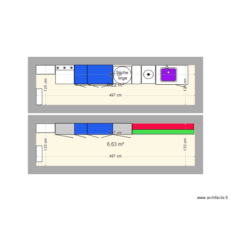 buanderie. Plan de 0 pièce et 0 m2