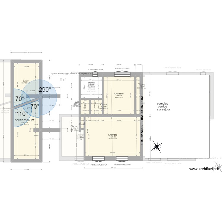 Bart jessy. Plan de 23 pièces et 191 m2