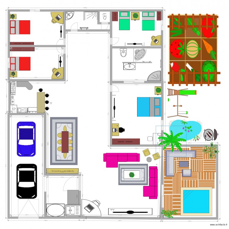 Plans de maison 2 model kalanie. Plan de 0 pièce et 0 m2