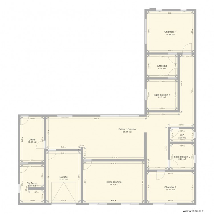 SR 3ch HC PetCui SSObjet AvecCotation. Plan de 0 pièce et 0 m2