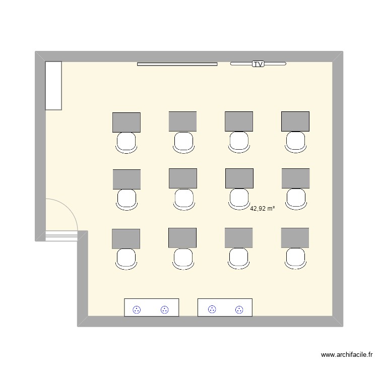 salle de formation. Plan de 0 pièce et 0 m2