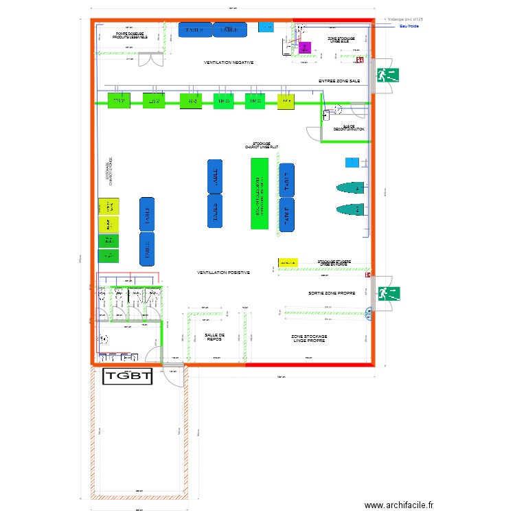 PROJET HOPITAL DJIBOUTI ASEPTIQUE. Plan de 0 pièce et 0 m2