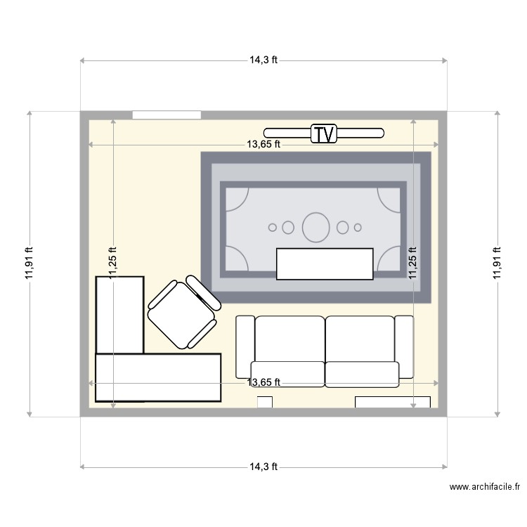 Basement Final 1. Plan de 1 pièce et 14 m2