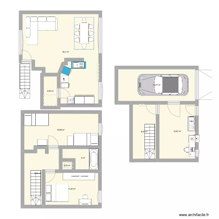 Maisib epinal 3 niveaux. Plan de Maisib epinal 3 niveaux. Plan de