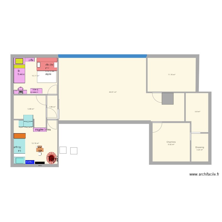 Mesquer avec meubles 1. Plan de 0 pièce et 0 m2