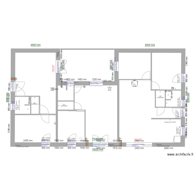 PLAN BEAUDOUIN fenêtres. Plan de 0 pièce et 0 m2